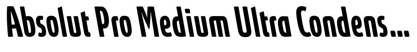 Absolut Pro Medium Ultra Condensed Backslanted Italic